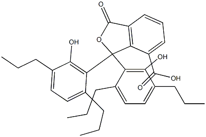 1,3-Dihydro-1,1-bis(6-hydroxy-2,5-dipropylphenyl)-3-oxoisobenzofuran-7-carboxylic acid Struktur