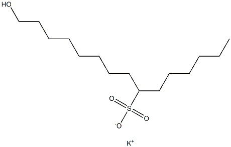 15-Hydroxypentadecane-7-sulfonic acid potassium salt Struktur