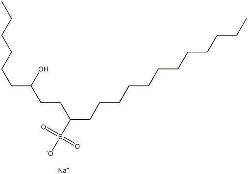 7-Hydroxydocosane-10-sulfonic acid sodium salt Struktur