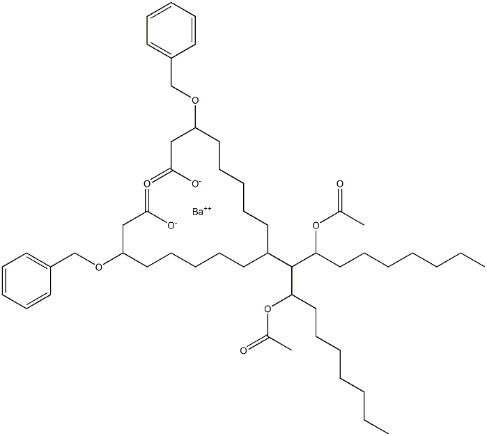 Bis(3-benzyloxy-11-acetyloxystearic acid)barium salt Struktur