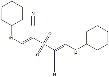 2,2'-Sulfonylbis[(E)-3-cyclohexylaminopropenenitrile] Struktur