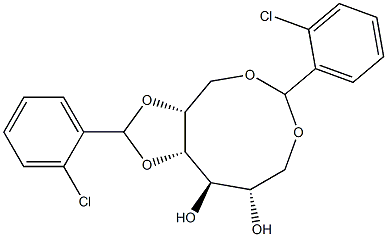 1-O,6-O:4-O,5-O-Bis(2-chlorobenzylidene)-D-glucitol Struktur