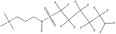 3-(Tridecafluorohexylsulfonylamino)propyltrimethylammonium Struktur