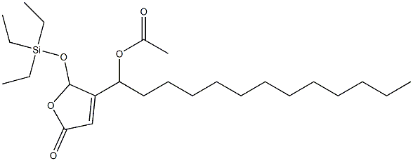 Acetic acid 1-[[2,5-dihydro-5-oxo-2-(triethylsiloxy)furan]-3-yl]tridecyl ester Struktur