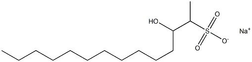 3-Hydroxytetradecane-2-sulfonic acid sodium salt Struktur