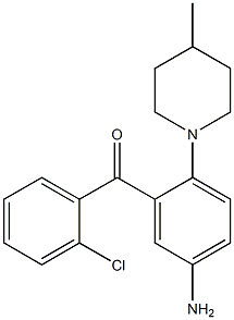 5-Amino-2'-chloro-2-(4-methyl-1-piperidinyl)benzophenone Struktur