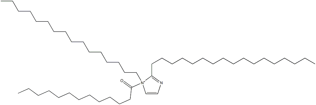 2-Heptadecyl-1-hexadecyl-1-tridecanoyl-1H-imidazol-1-ium Struktur