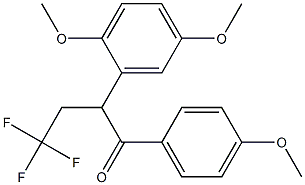 1-(4-Methoxyphenyl)-2-(2,5-dimethoxyphenyl)-4,4,4-trifluoro-1-butanone Struktur