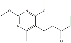 2,4-Dimethoxy-6-methyl-5-(3-oxopentyl)pyrimidine Struktur