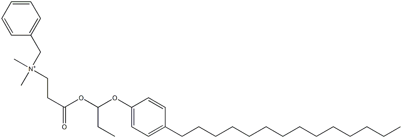 N,N-Dimethyl-N-benzyl-N-[2-[[1-(4-tetradecylphenyloxy)propyl]oxycarbonyl]ethyl]aminium Struktur