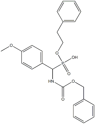 (Benzyloxycarbonylamino)(4-methoxyphenyl)methylphosphonic acid 2-phenylethyl ester Struktur