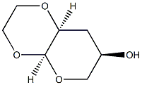 (4aR,7R,8aS)-Hexahydro-6H-pyrano[2,3-b]-1,4-dioxin-7-ol Struktur