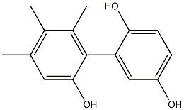 4',5',6'-Trimethyl-1,1'-biphenyl-2,2',5-triol Struktur