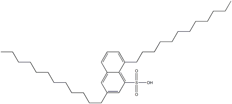 3,8-Didodecyl-1-naphthalenesulfonic acid Struktur