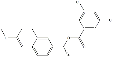 3,5-Dichlorobenzoic acid [(R)-1-[6-methoxy-2-naphtyl]ethyl] ester Struktur