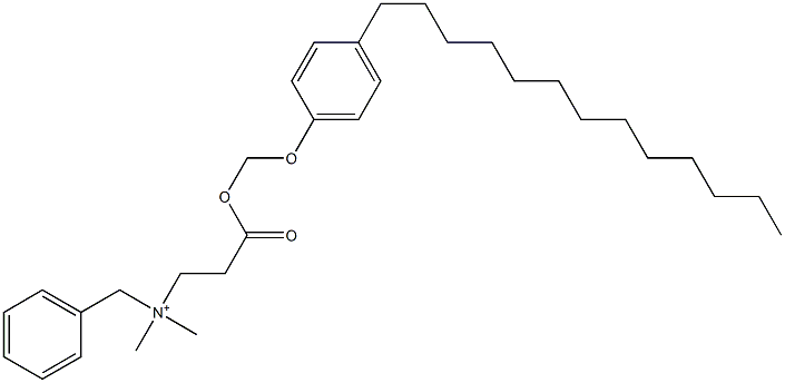 N,N-Dimethyl-N-benzyl-N-[2-[[(4-tridecylphenyloxy)methyl]oxycarbonyl]ethyl]aminium Struktur