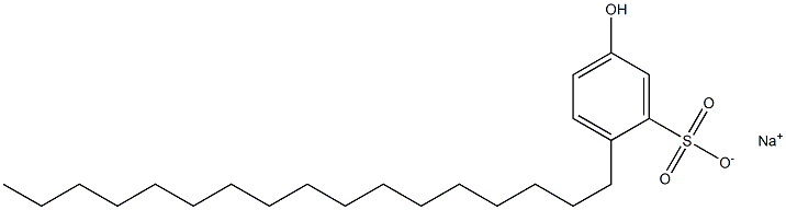 5-Hydroxy-2-heptadecylbenzenesulfonic acid sodium salt Struktur