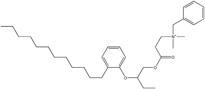 N,N-Dimethyl-N-benzyl-N-[2-[[2-(2-dodecylphenyloxy)butyl]oxycarbonyl]ethyl]aminium Struktur