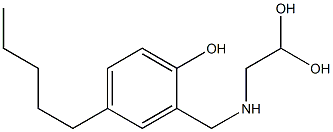 2-[(2,2-Dihydroxyethyl)aminomethyl]-4-pentylphenol Struktur