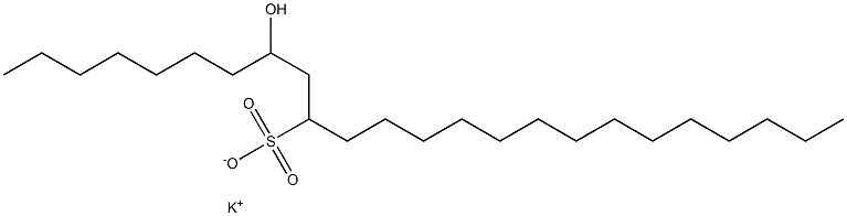 8-Hydroxytetracosane-10-sulfonic acid potassium salt Struktur