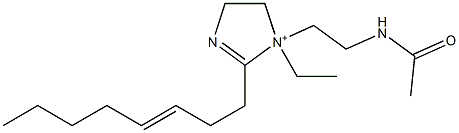 1-[2-(Acetylamino)ethyl]-1-ethyl-2-(3-octenyl)-2-imidazoline-1-ium Struktur