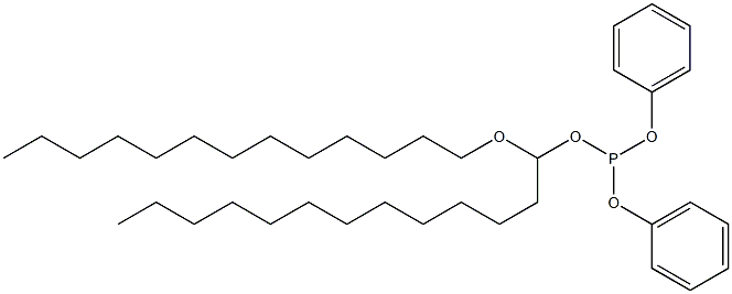 Phosphorous acid 1-(tridecyloxy)tridecyldiphenyl ester Struktur