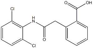 2-[2-[2,6-Dichloroanilino]-2-oxoethyl]benzoic acid Struktur