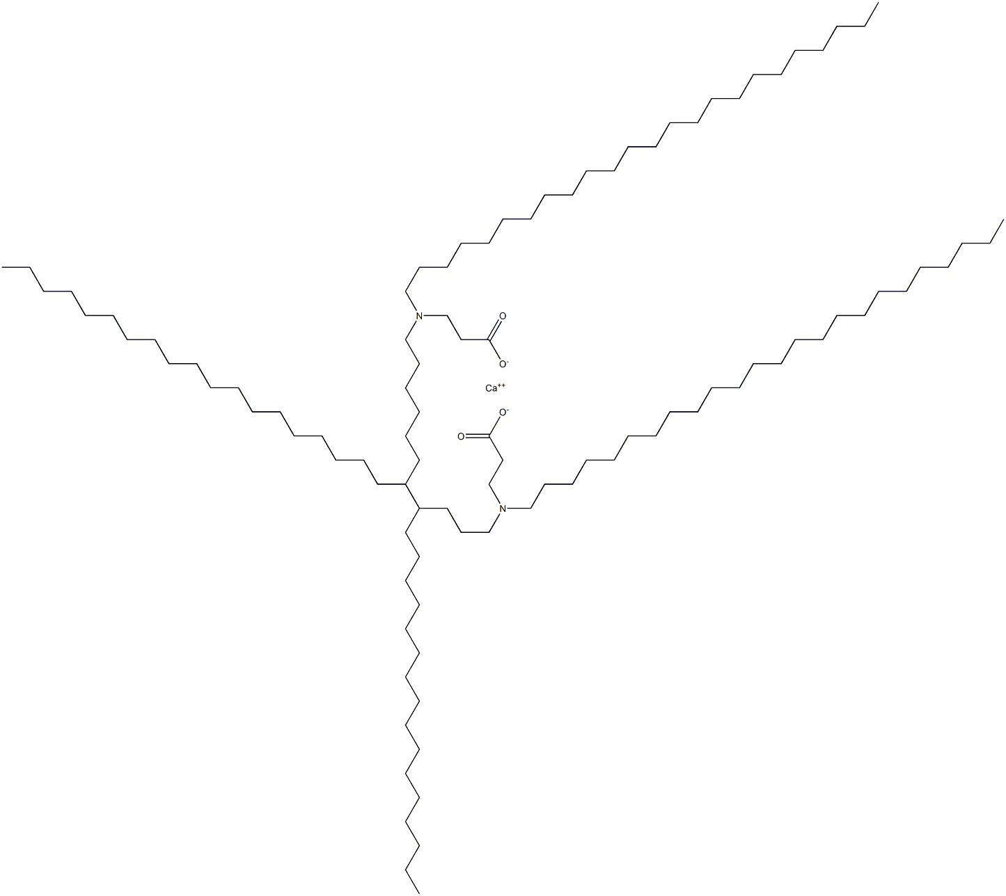 Bis[3-(ditetracosylamino)propanoic acid]calcium salt Struktur