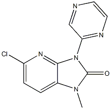 5-Chloro-1-methyl-3-(2-pyrazinyl)-1H-imidazo[4,5-b]pyridin-2(3H)-one Struktur