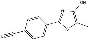 4-(4-Hydroxy-5-methyl-2-thiazolyl)benzonitrile Struktur