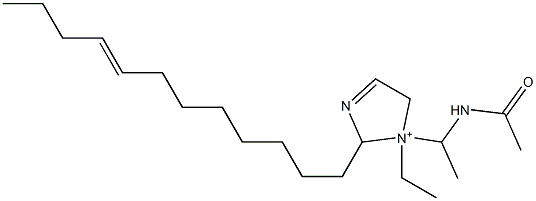 1-[1-(Acetylamino)ethyl]-2-(8-dodecenyl)-1-ethyl-3-imidazoline-1-ium Struktur