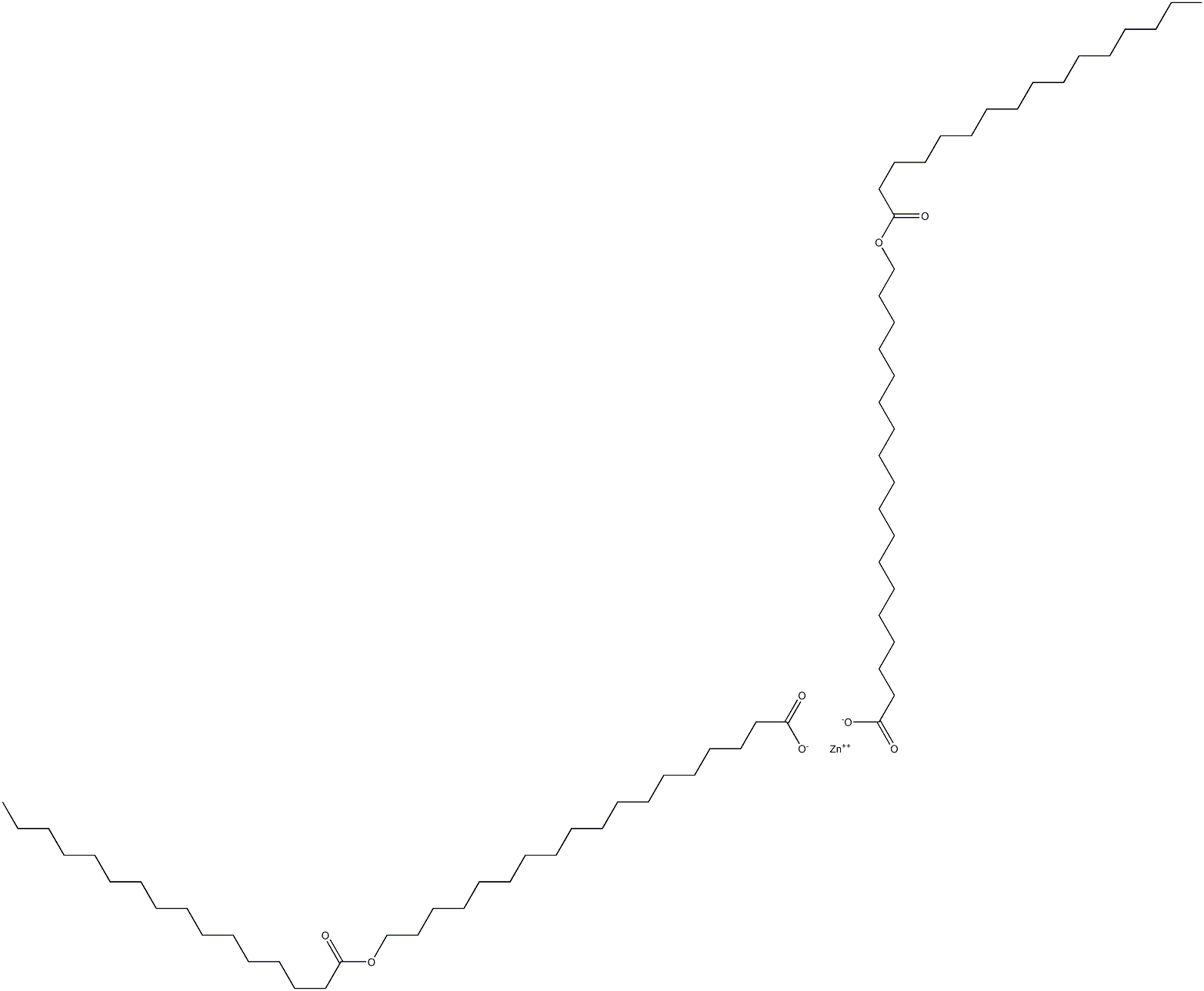 Bis(18-palmitoyloxyoctadecanoic acid)zinc salt Struktur