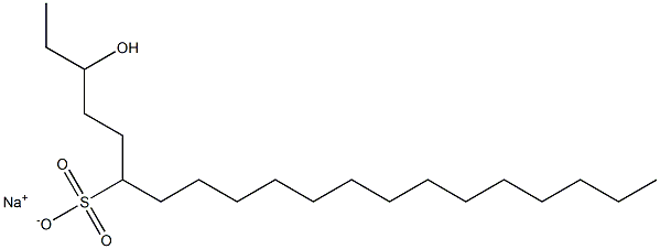 3-Hydroxyicosane-6-sulfonic acid sodium salt Struktur