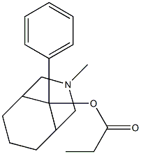 3-Methyl-9-phenyl-3-azabicyclo[3.3.1]nonan-9-ol propionate Struktur