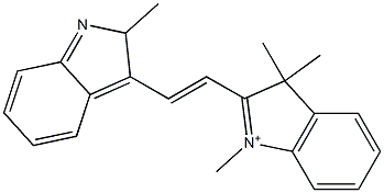 1,3,3-Trimethyl-2-[2-(2-methyl-2H-indol-3-yl)vinyl]-3H-indolium Struktur