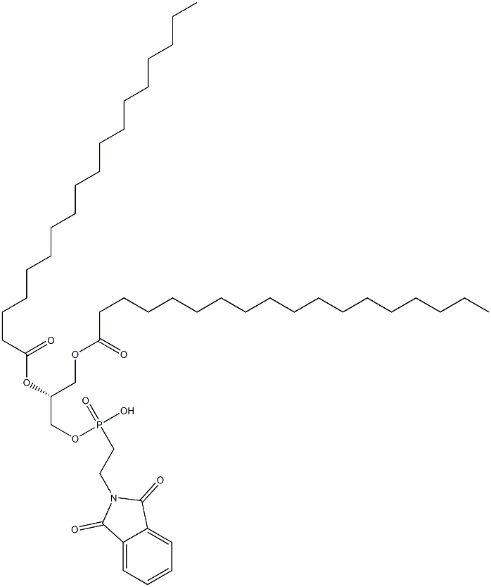 [R,(+)]-1,2,3-Propanetriol 1,2-distearate 3-[(2-phthalimidylethyl) phosphonate] Struktur