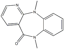 6,11-Dihydro-6,11-dimethyl-5H-pyrido[2,3-b][1,5]benzodiazepin-5-one Struktur