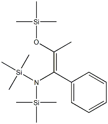 (Z)-1-[Bis(trimethylsilyl)amino]-2-(trimethylsilyloxy)-1-phenyl-1-propene Struktur