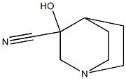 3-Hydroxy-1-azabicyclo[2.2.2]octane-3-carbonitrile Struktur