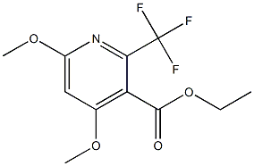 4,6-Dimethoxy-2-trifluoromethylpyridine-3-carboxylic acid ethyl ester Struktur