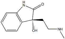 (R)-1,3-Dihydro-3-hydroxy-3-[2-(methylamino)ethyl]-2H-indol-2-one Struktur