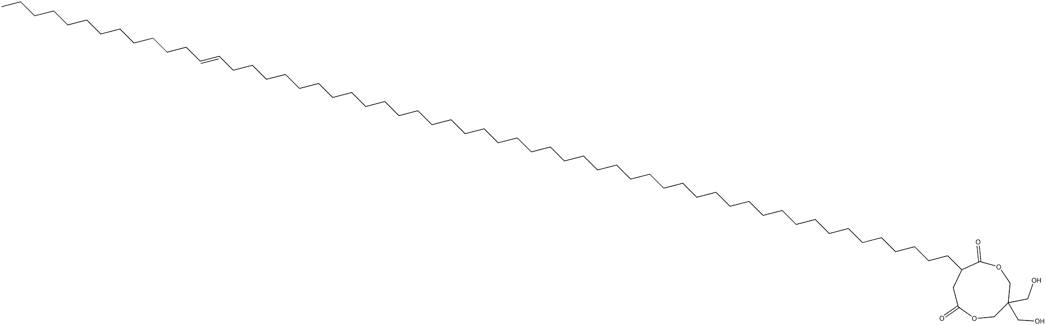 3,3-Bis(hydroxymethyl)-8-(45-octapentacontenyl)-1,5-dioxacyclononane-6,9-dione Struktur