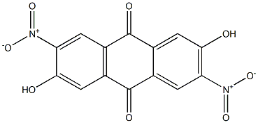 2,6-Dihydroxy-3,7-dinitroanthraquinone Struktur