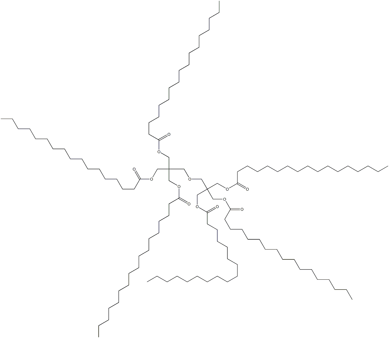 2,2'-[Oxybis(methylene)]bis[2-[(heptadecanoyloxy)methyl]-1,3-propanediol diheptadecanoate] Struktur