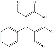 2,6-Dichloro-1,4-dihydro-4-phenylpyridine-3,5-dicarbaldehyde Struktur