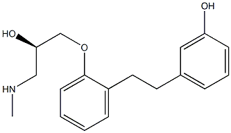 (2R)-1-[2-(3-Hydroxyphenethyl)phenoxy]-3-methylamino-2-propanol Struktur