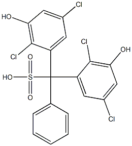 Bis(2,5-dichloro-3-hydroxyphenyl)phenylmethanesulfonic acid Struktur