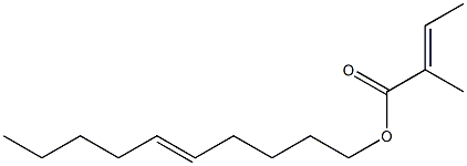 (E)-2-Methyl-2-butenoic acid 5-decenyl ester Struktur