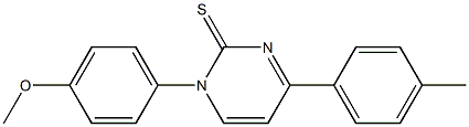 1-(4-Methoxyphenyl)-4-(4-methylphenyl)pyrimidine-2(1H)-thione Struktur