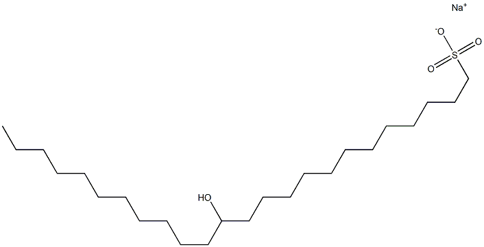 13-Hydroxytetracosane-1-sulfonic acid sodium salt Struktur